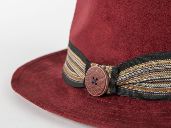 Bordo Nubuk Kovboy Şapka