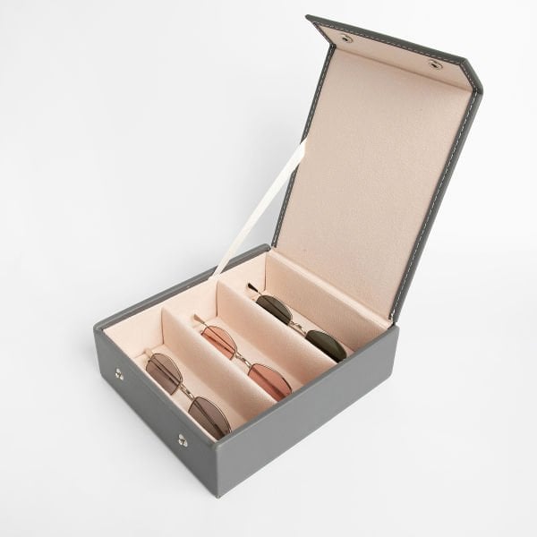 3 Piece Glasses Box Gray