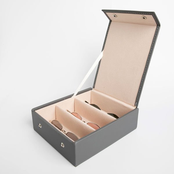 3 Piece Glasses Box Gray
