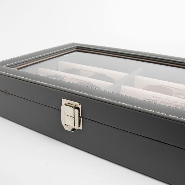 8 Piece Glasses Box Gray